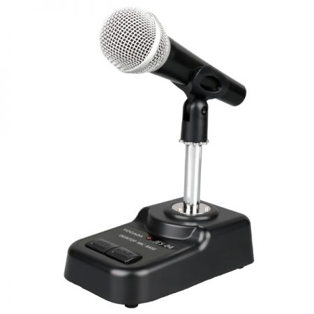 麥克風安裝於底座上的參考示意圖